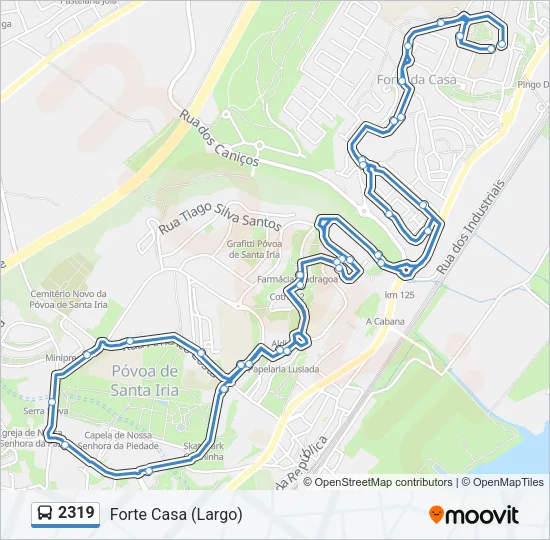 2319 Bus Line Map