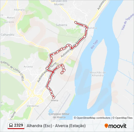 2329 Bus Line Map