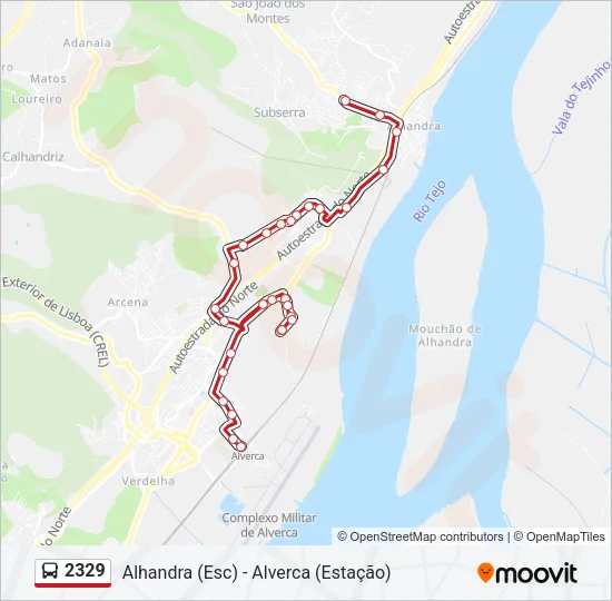 2329 Bus Line Map