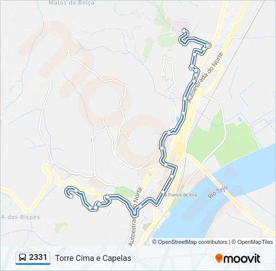 2331 Bus Line Map