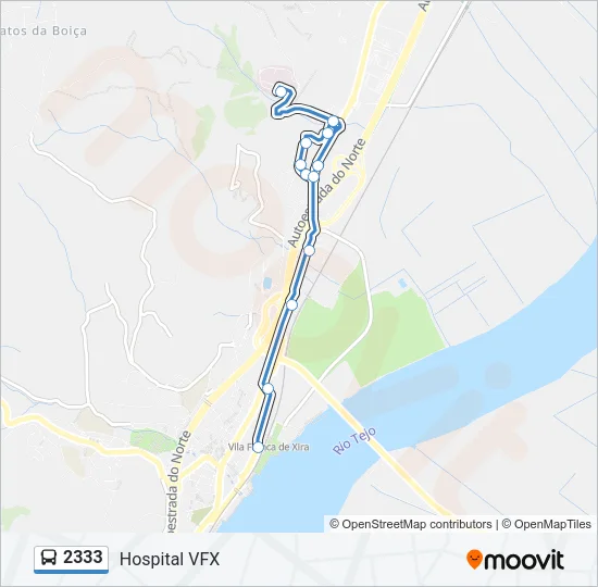 2333 Bus Line Map