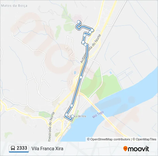2333 Bus Line Map