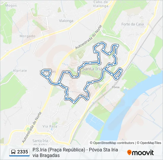 2335 Bus Line Map
