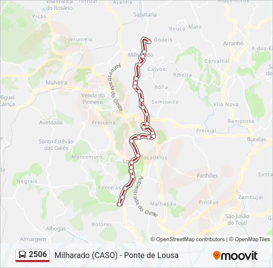 2506 Bus Line Map