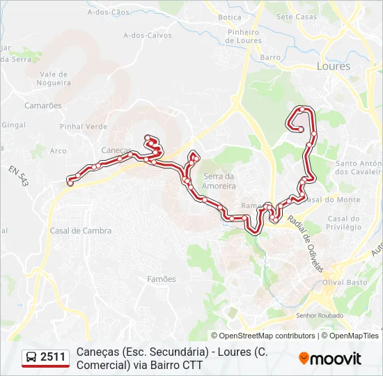 2511 Bus Line Map