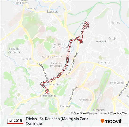 2518 Bus Line Map
