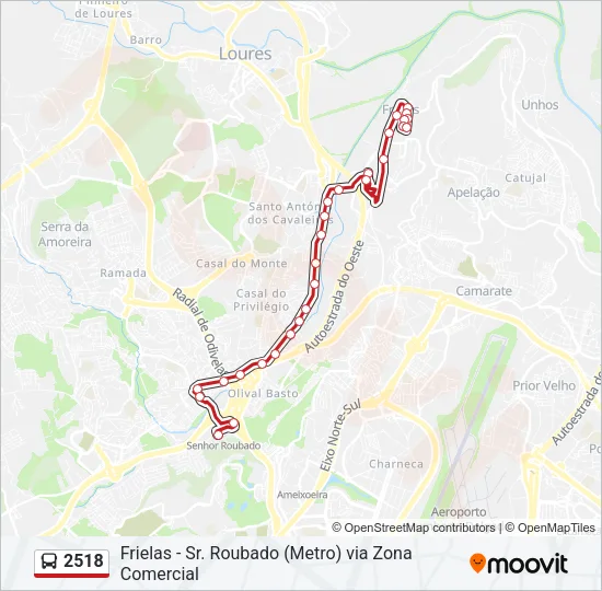 2518 Bus Line Map