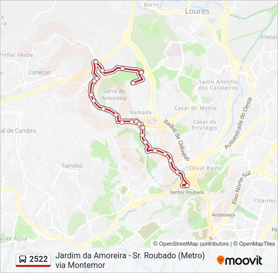 2522 Bus Line Map