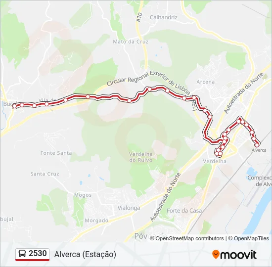 2530 Bus Line Map