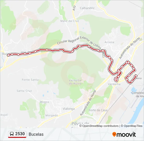2530 Bus Line Map