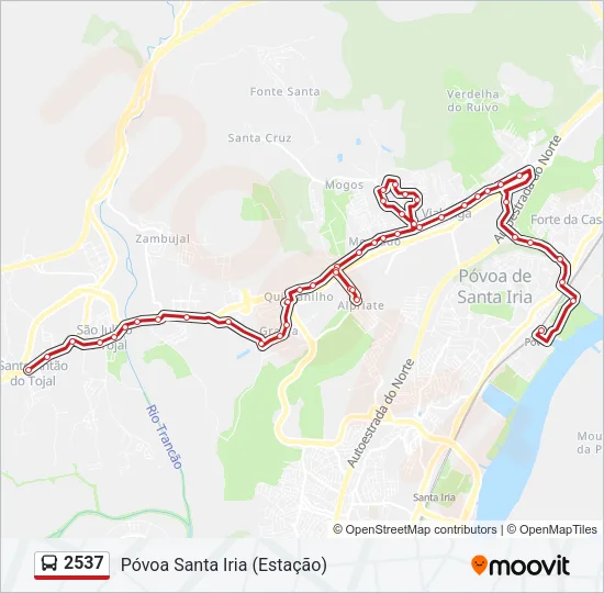 2537 Bus Line Map