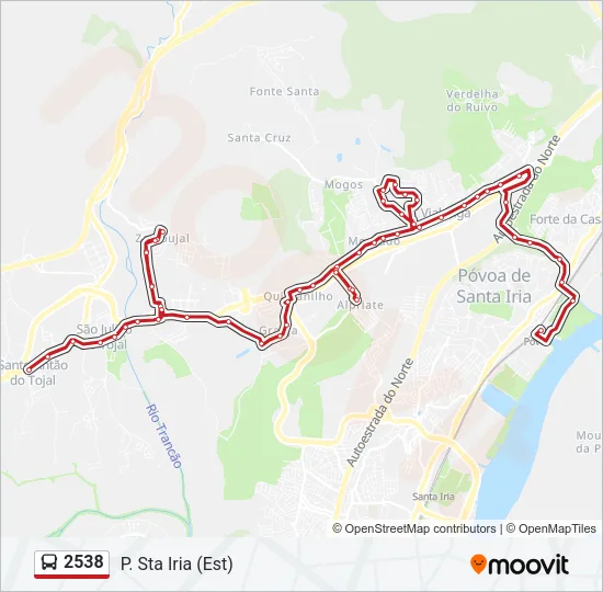 2538 Bus Line Map
