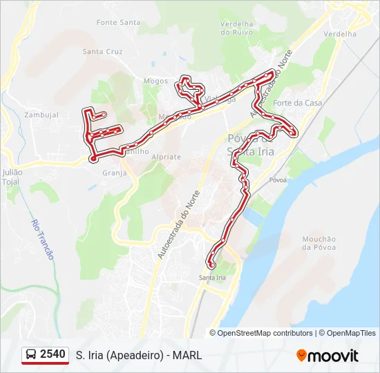 2540 Bus Line Map