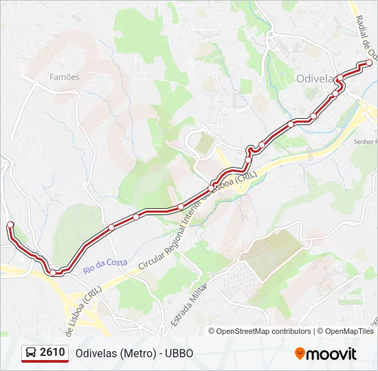 2610 Bus Line Map