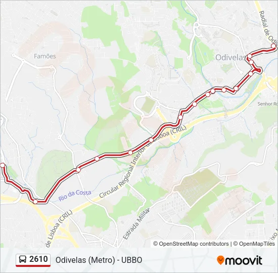 2610 Bus Line Map