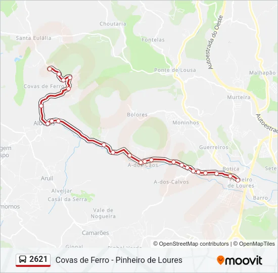 2621 Bus Line Map