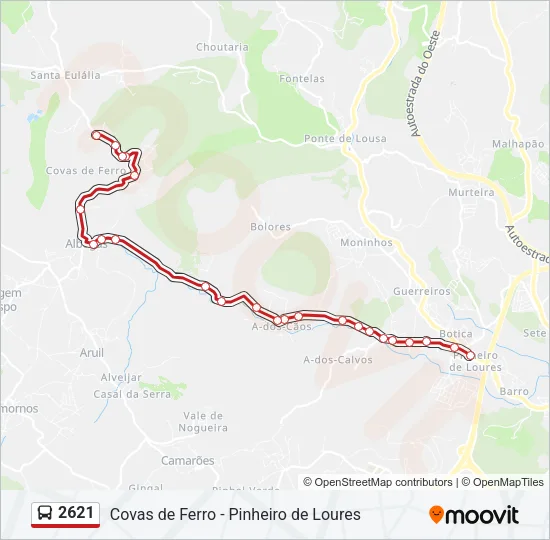 2621 Bus Line Map