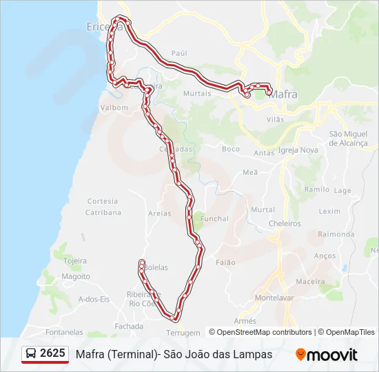 2625 Bus Line Map