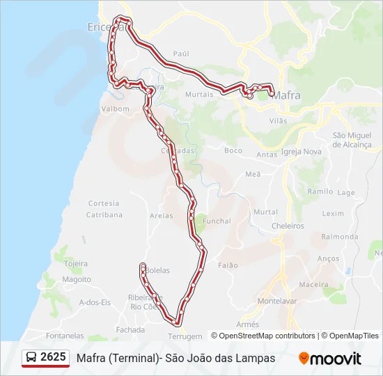 2625 Bus Line Map