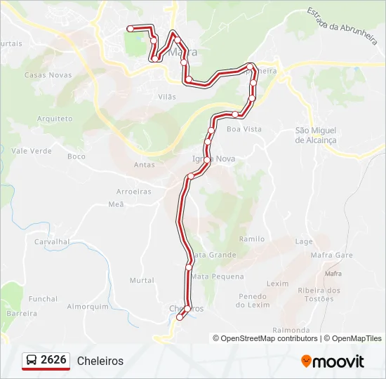 2626 Bus Line Map