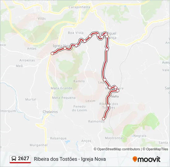 2627 Bus Line Map