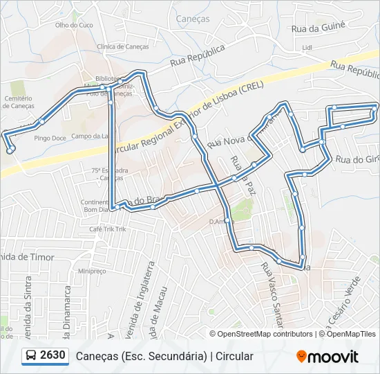 2630 Bus Line Map