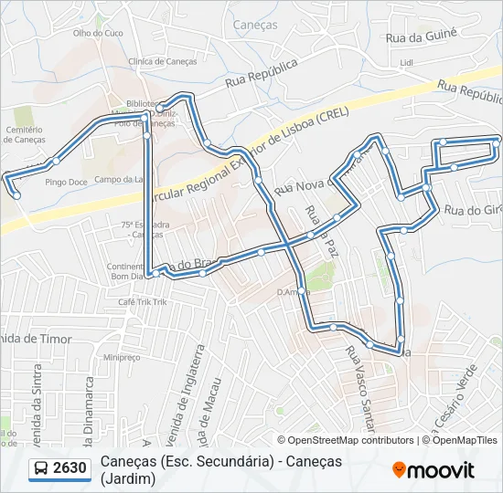 2630 Bus Line Map