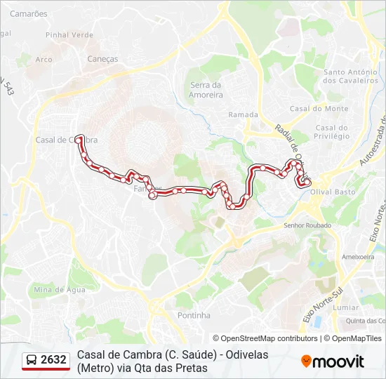 2632 Bus Line Map