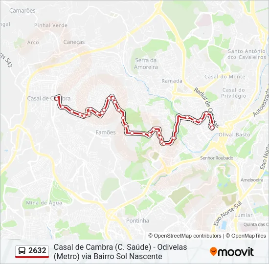 2632 Bus Line Map