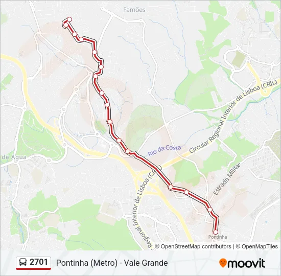2701 Bus Line Map