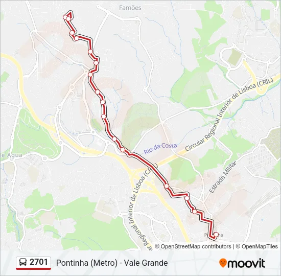2701 Bus Line Map