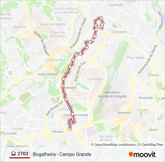 2703 Bus Line Map