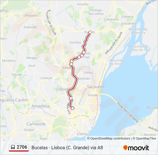 2706 Bus Line Map