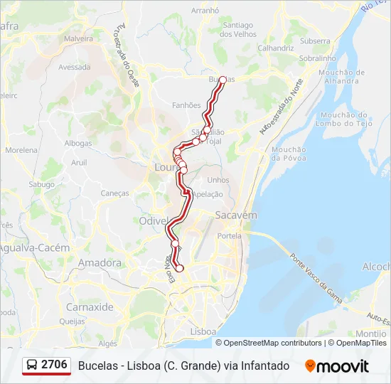 2706 Bus Line Map