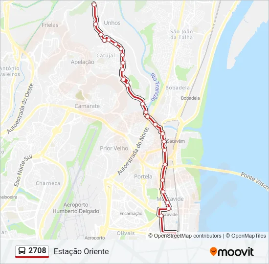 2708 Bus Line Map