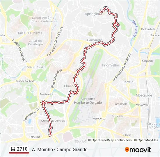 2710 Bus Line Map