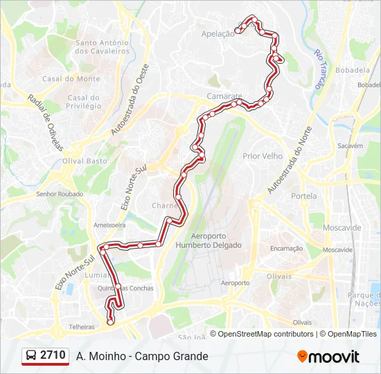 2710 Bus Line Map