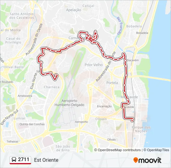 2711 Bus Line Map