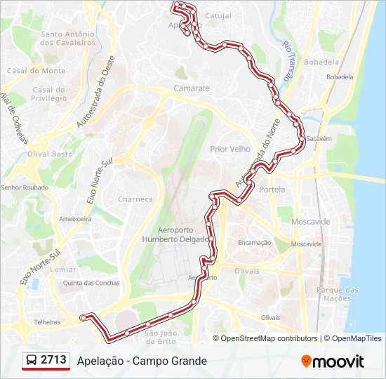 2713 Bus Line Map