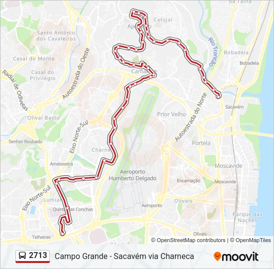 2713 Bus Line Map