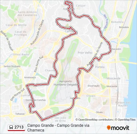 2713 Bus Line Map