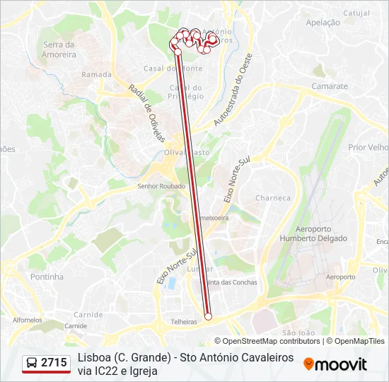 2715 Bus Line Map