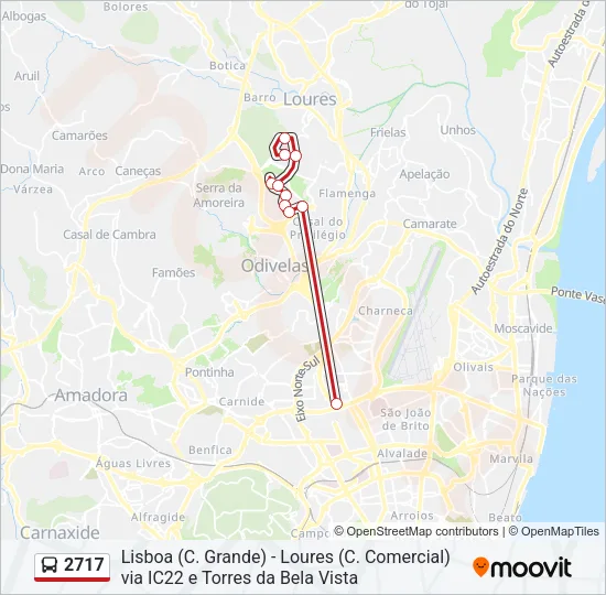 2717 Bus Line Map