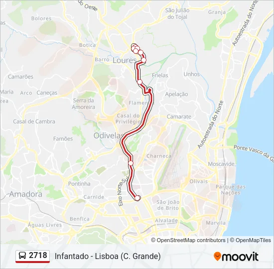 2718 Bus Line Map