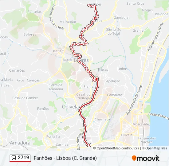 2719 Bus Line Map