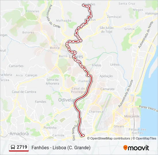 2719 Bus Line Map