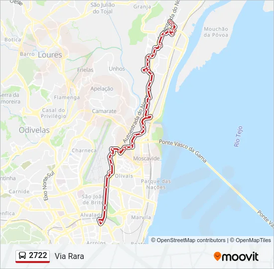 2722 Bus Line Map