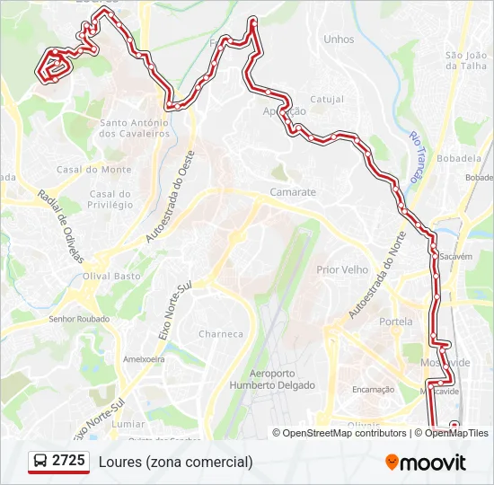 2725 Bus Line Map
