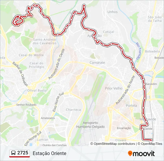 2725 Bus Line Map
