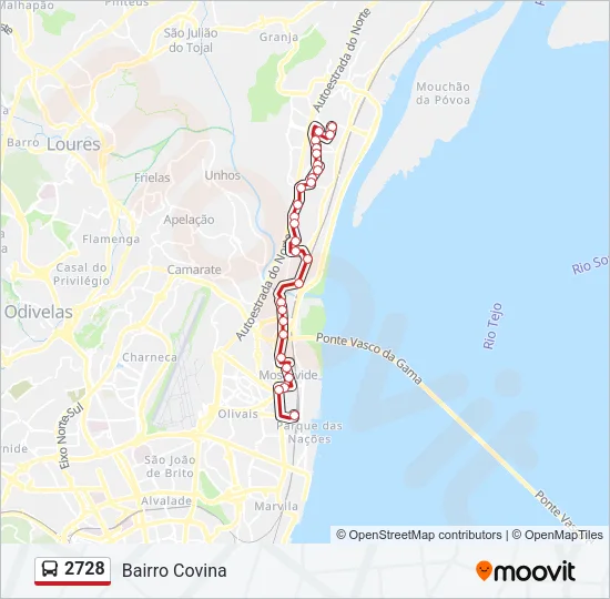 2728 Bus Line Map
